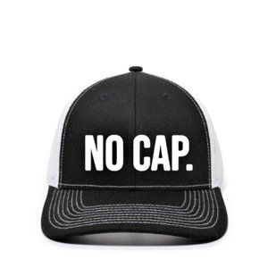 NO CAP. Modern Snapback Hat